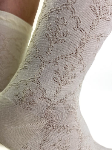 HONEY - Chaussettes Texturées Blanc Cassé en Relief