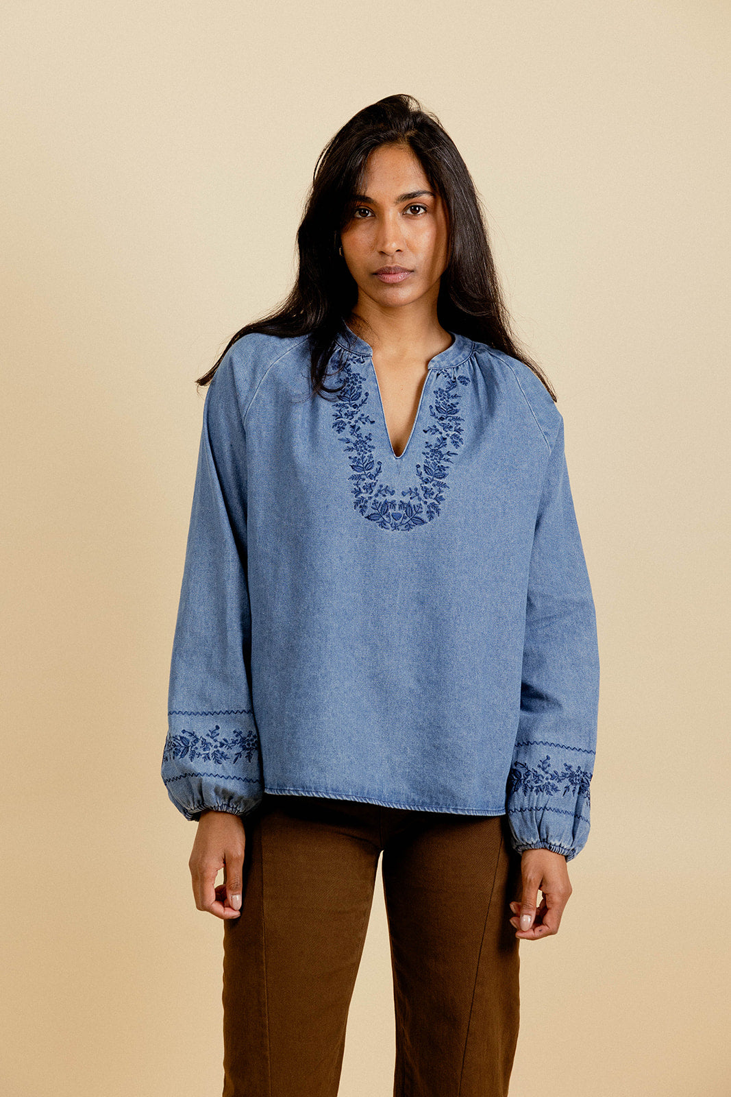 TAMARA BLOUSE - BLUE