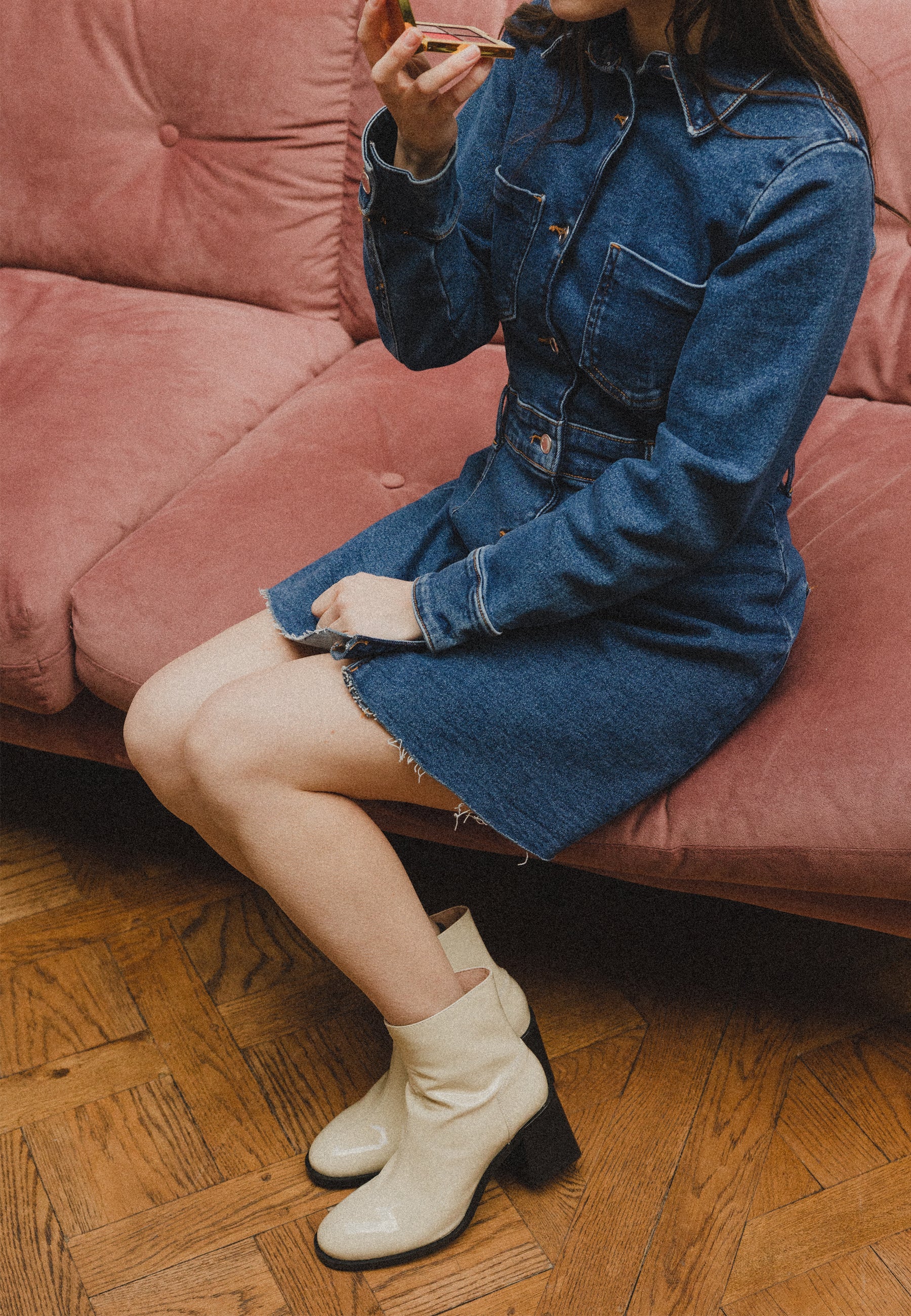 BOTTINES VICTORIA - écru