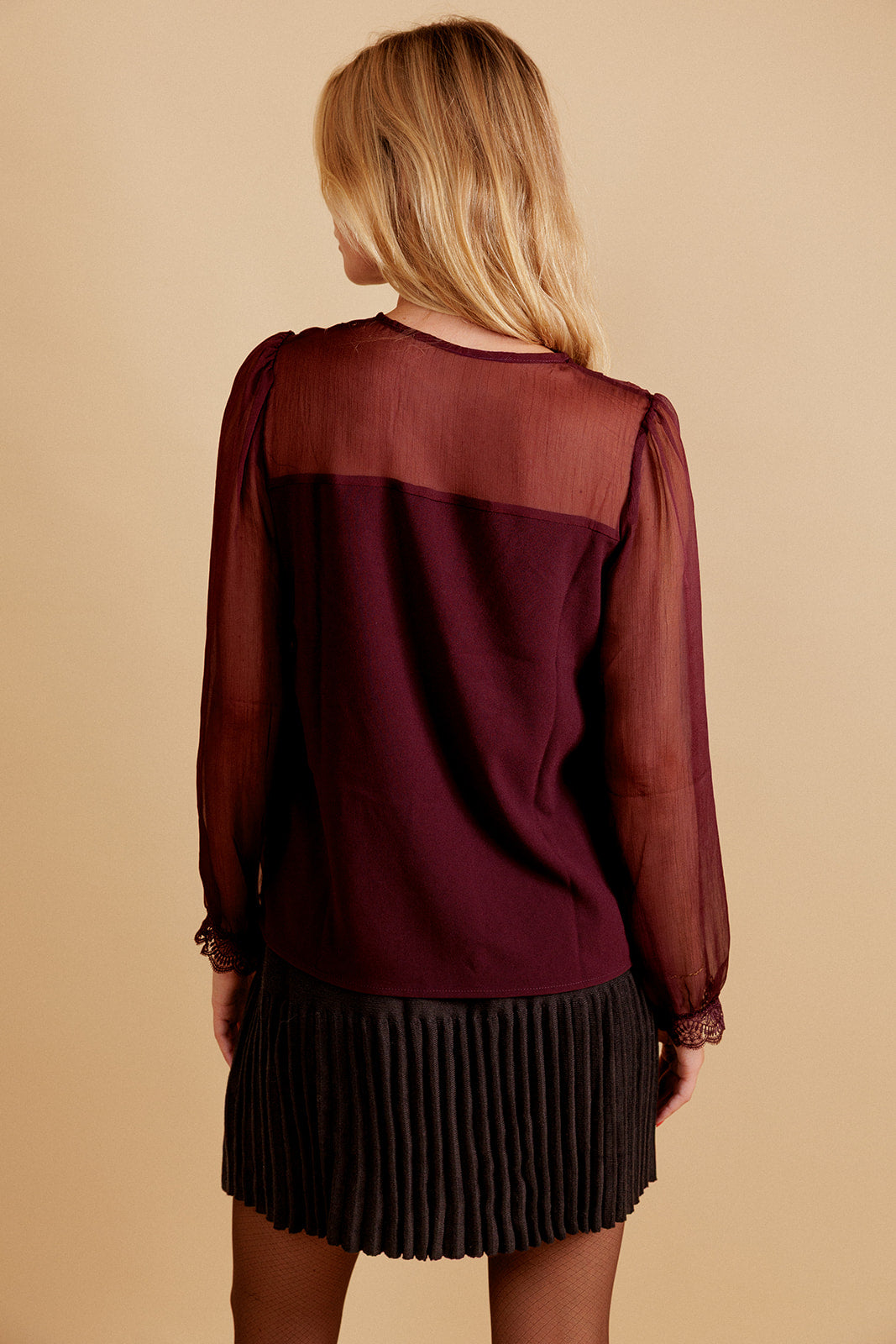 BLOUSE  ISALYS - BORDEAUX