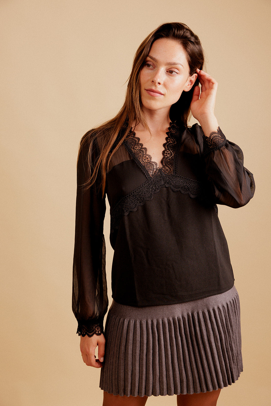 BLOUSE  ISALYS - NOIR