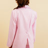 SANDY - Blazer Uni Rose à Fente Dos