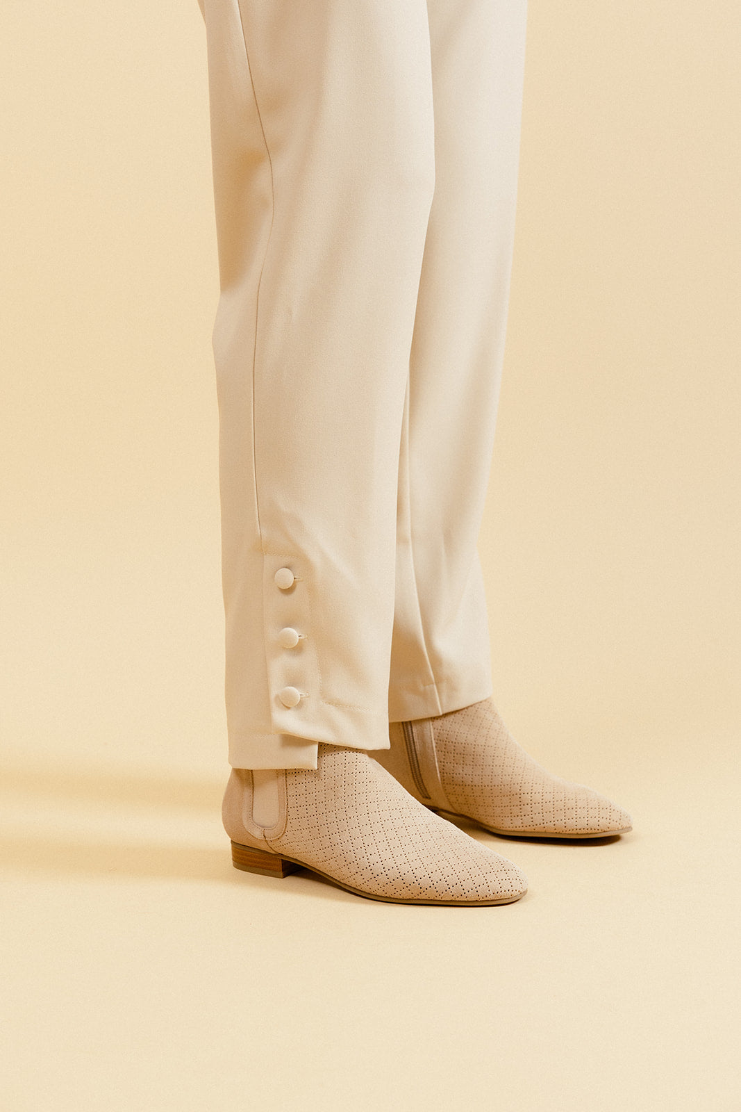 MANOÉ - Pantalon de Costume Ivoire Uni