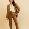 MANOÉ - Pantalon de Costume Tabac Uni