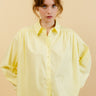 CARLOTA – Chemise Unie Jaune avec Col Français