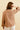YOLÈNE - Blouse Unie Camel à Col V et Froufrous 