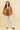 YOLÈNE - Blouse Unie Camel à Col V et Froufrous