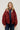 VELIANE - Parka Forme Balloon Bordeaux à Capuche