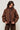 VELIANE - Parka Forme Balloon Marron à Capuche