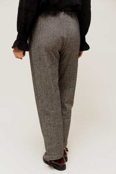 EVANIA - Pantalon Droit Motif Chevron