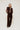 LYSORA - Pantalon Large effet Velours  Marron