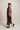 GÉLORIA - Robe satinée avec fleur amovible marron
