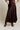 CALYNE - Jupe midi fluide en satin Marron