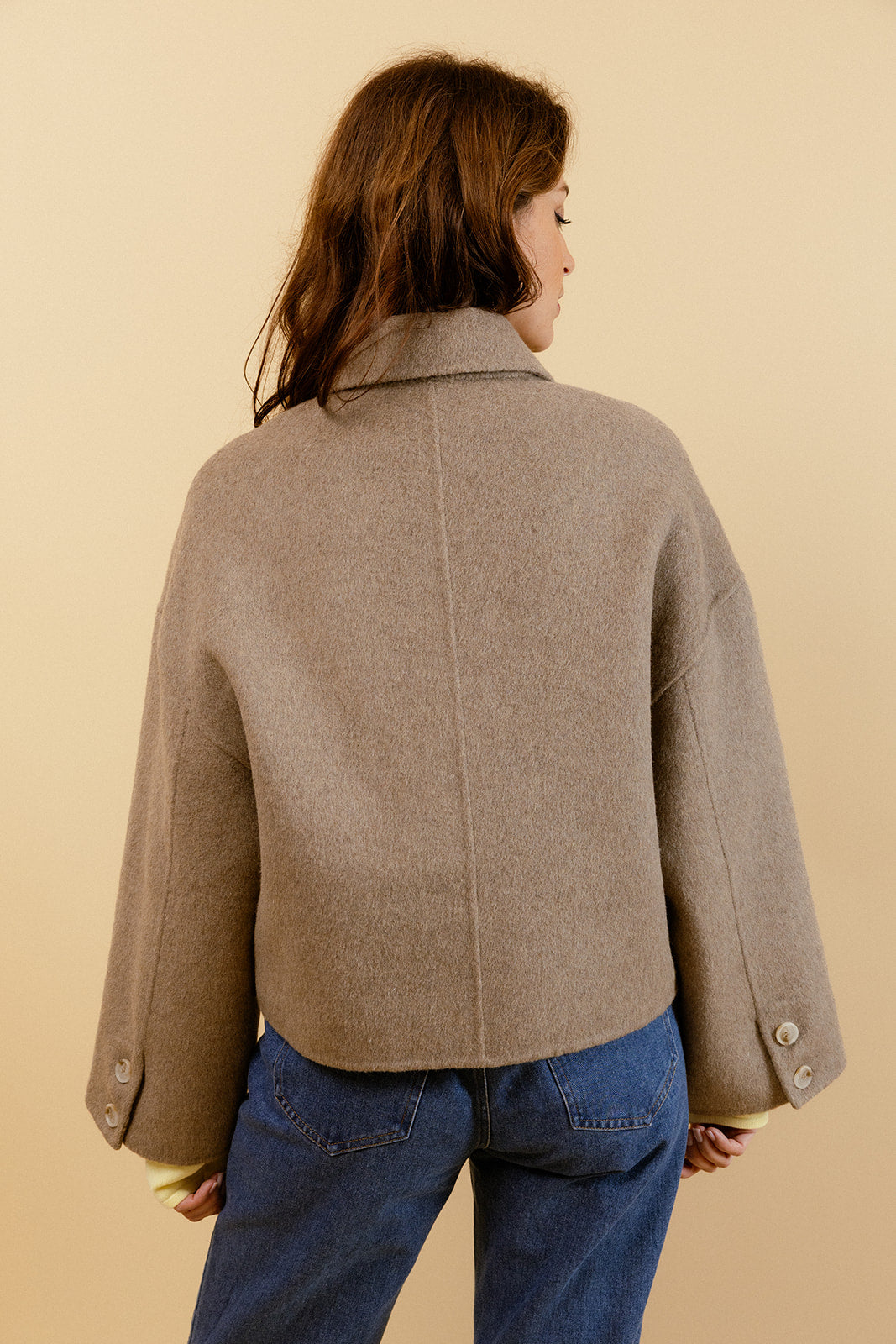 EMY - Manteau Court Oversize Camel