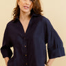 ÉLIA - Chemise Unie Rose Femme Col V