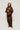 KELYNE - Pantalon Cargo Large en Toile de Coton Marron