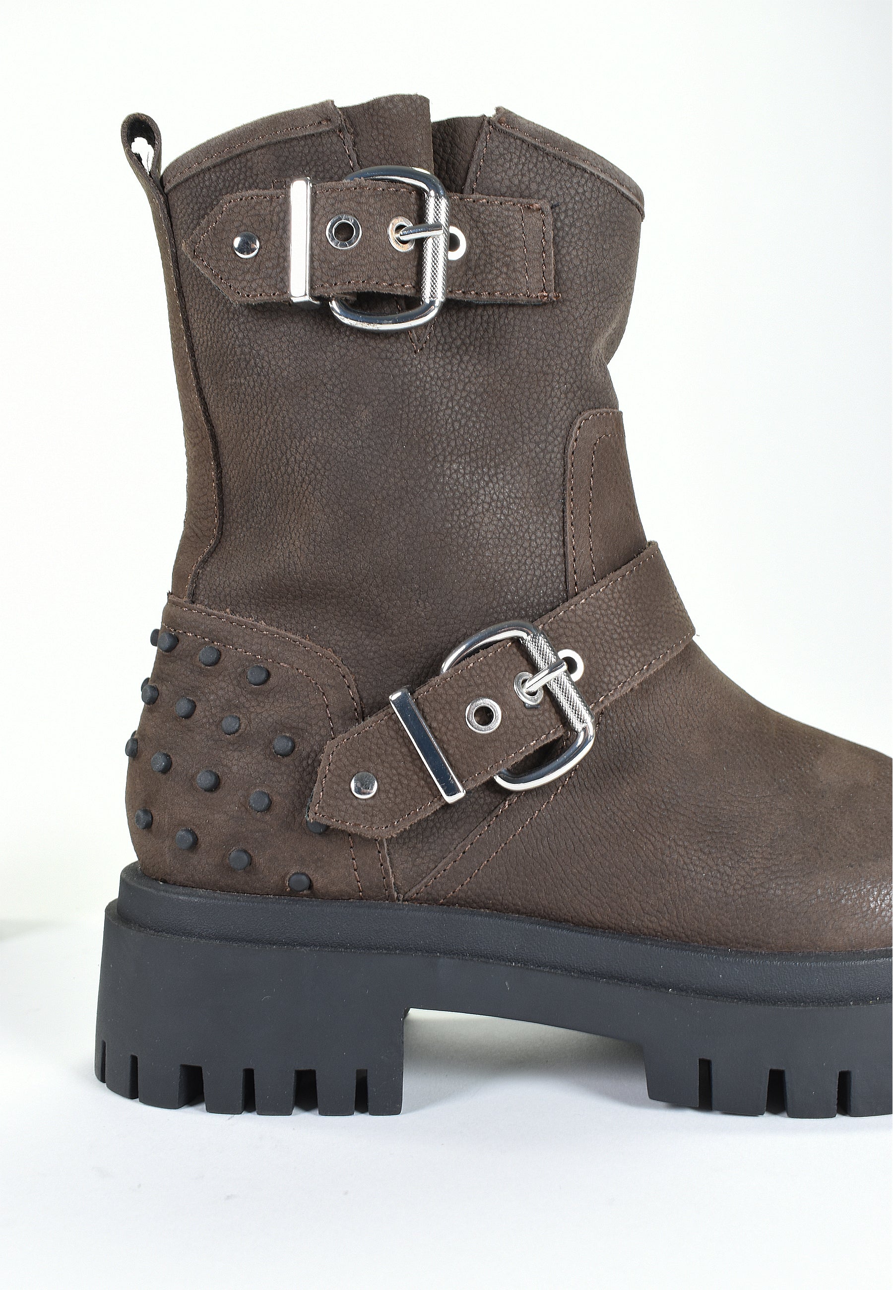 BOTTINES ADELYA - MARRON GRAINÉ