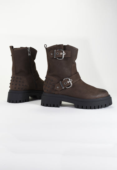 BOTTINES ADELYA - MARRON GRAINÉ