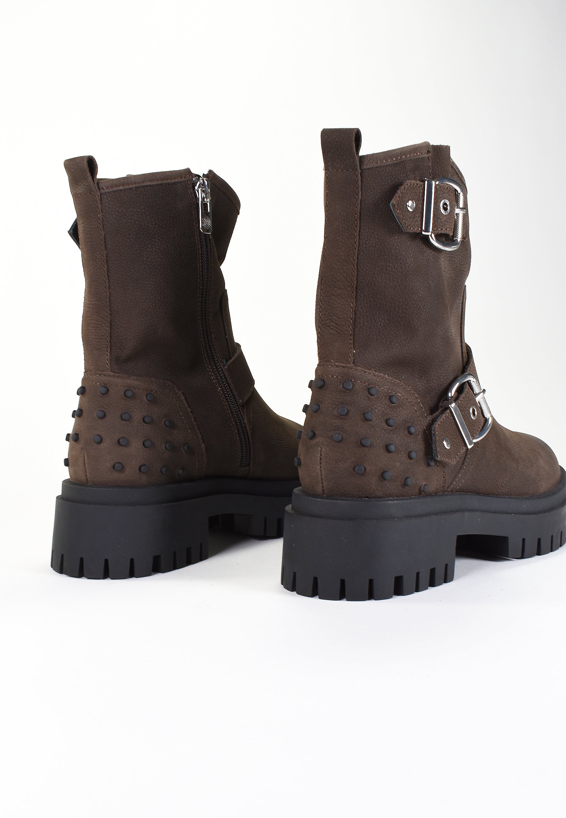 BOTTINES ADELYA - MARRON GRAINÉ