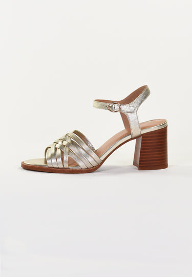 SANDALES À TALONS LIANNY - Platine
